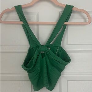Urban Outfitters Green Sleeveless Tank Top with Cut Out